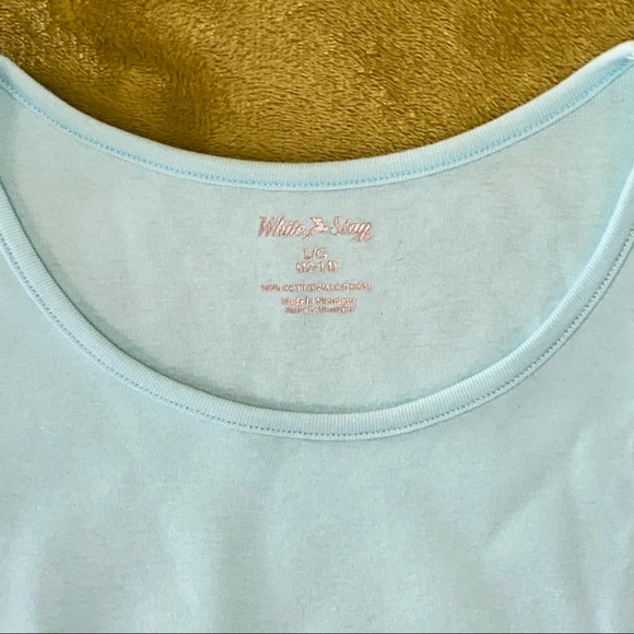 White Stag Baby Blue Shirt Short Sleeve Women’s Casual Top - Picture 3 of 3